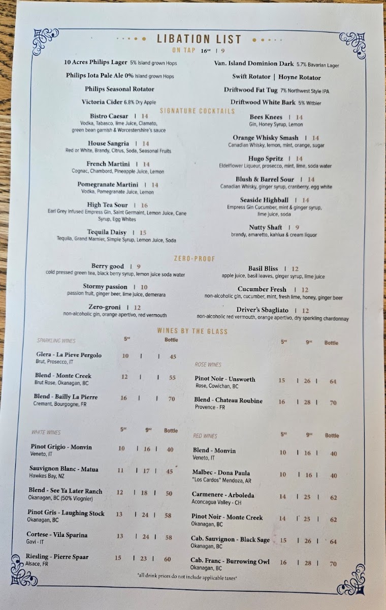 Menu - 10 Acres BistroPhoto Menu3