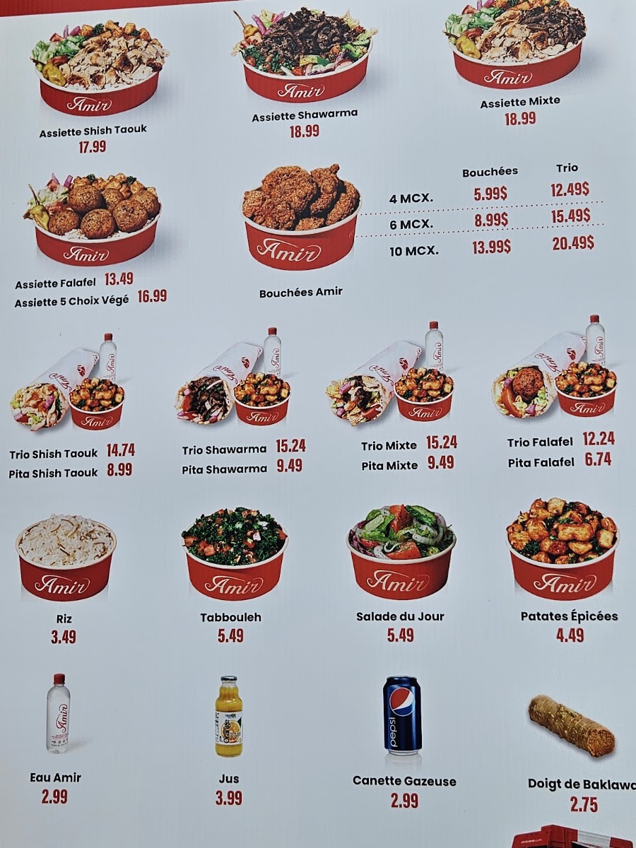 Menu - Amir DecariePhoto Menu1