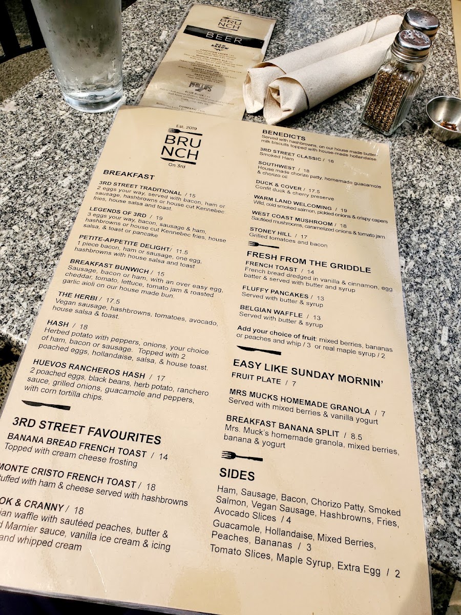 Menu - Brunch On 3RdPhoto Menu8