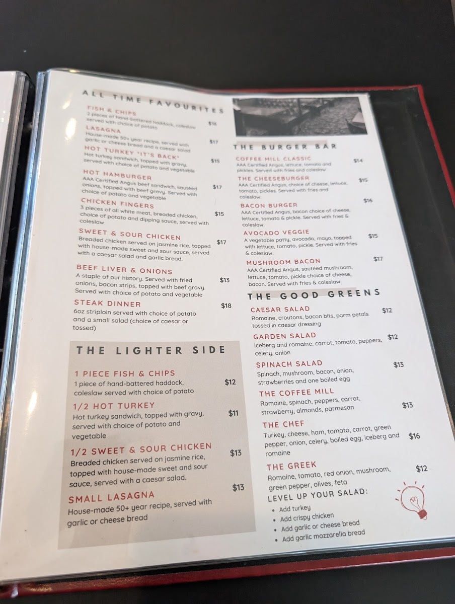 Menu - Coffee Mill RestaurantPhoto Menu1