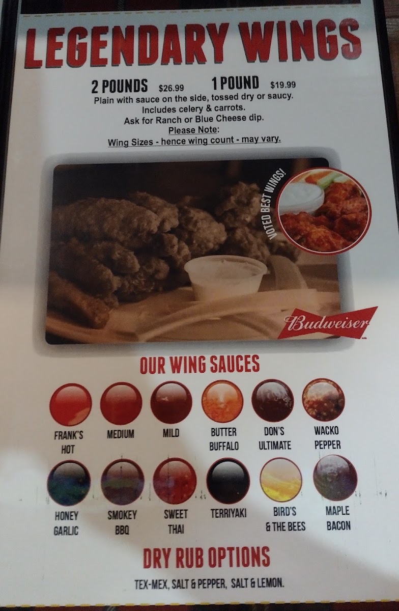 Menu - Don Cherry's Sports GrillPhoto Menu1