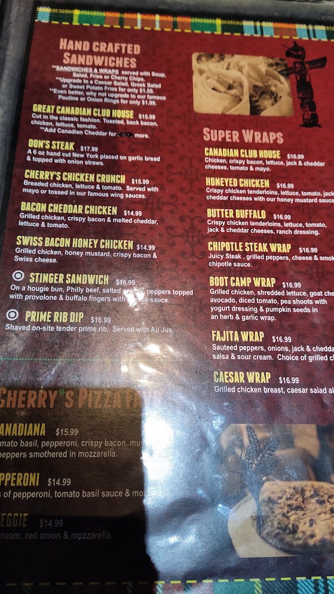 Menu - Don Cherry's Sports GrillPhoto Menu3