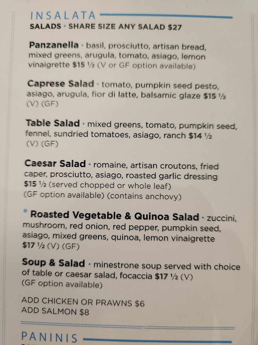 Menu - Italian TablePhoto Menu4