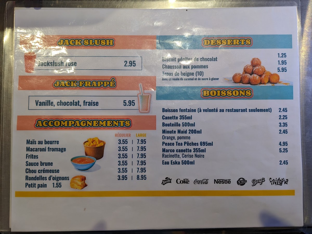 Menu - Jack Le CoqPhoto Menu5