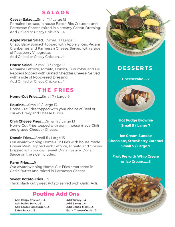 Menu - Jac's Burgers And ShakesPhoto Menu2
