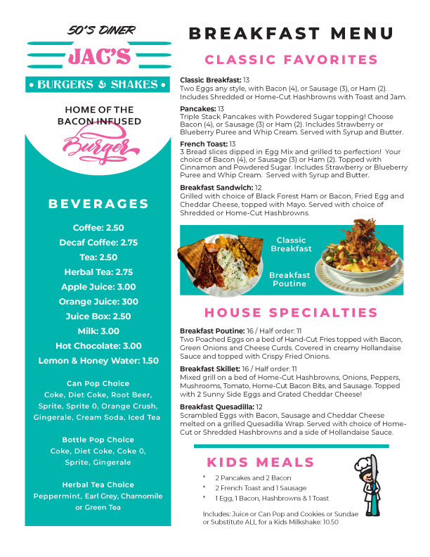 Menu - Jac's Burgers And ShakesPhoto Menu4