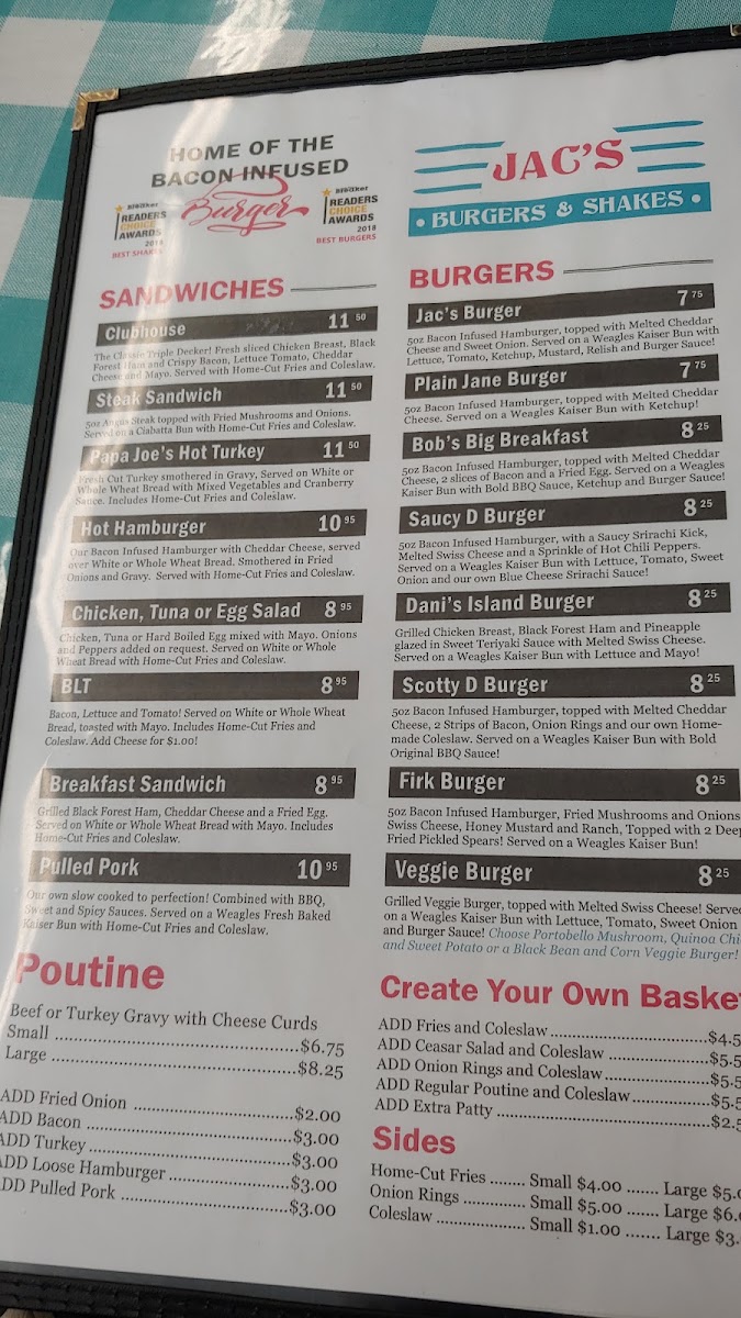 Menu - Jac's Burgers And ShakesPhoto Menu8