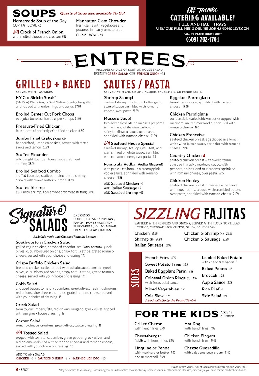 John And Molly's MenuPhoto Menu2