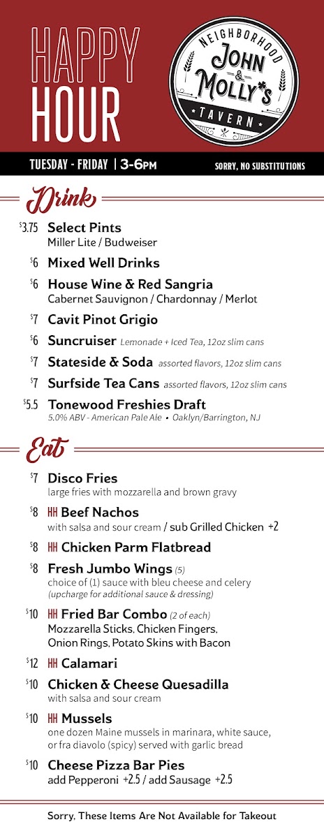John And Molly's MenuPhoto Menu4