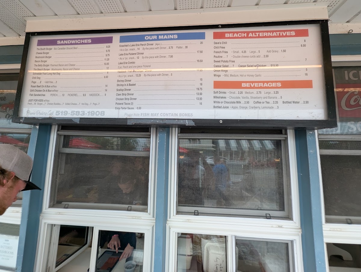 Menu - Knechtel's On The Public BeachPhoto Menu4