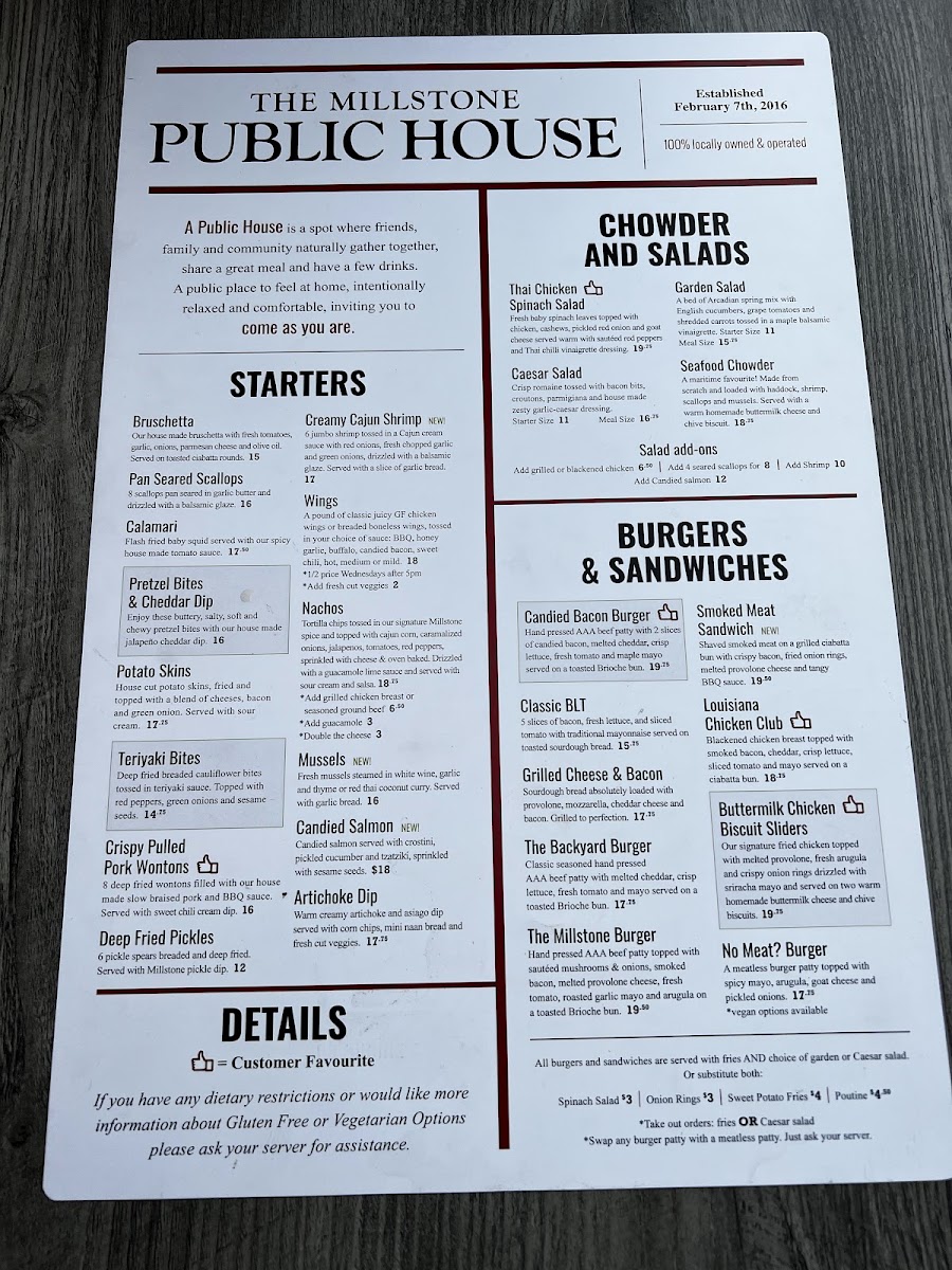 Menu - Millstone Public House DartmouthPhoto Menu9