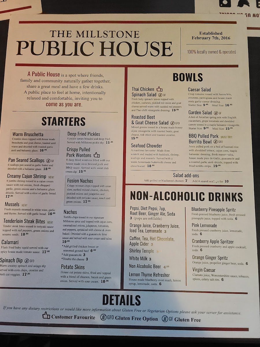 Menu - Millstone Public House DartmouthPhoto Menu5