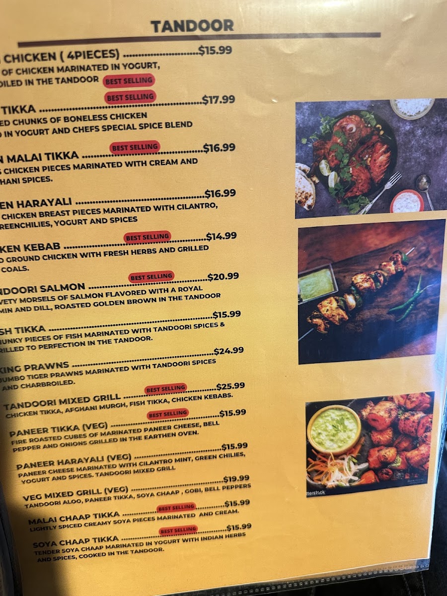 Menu - Prince Of India BurlingtonPhoto Menu6