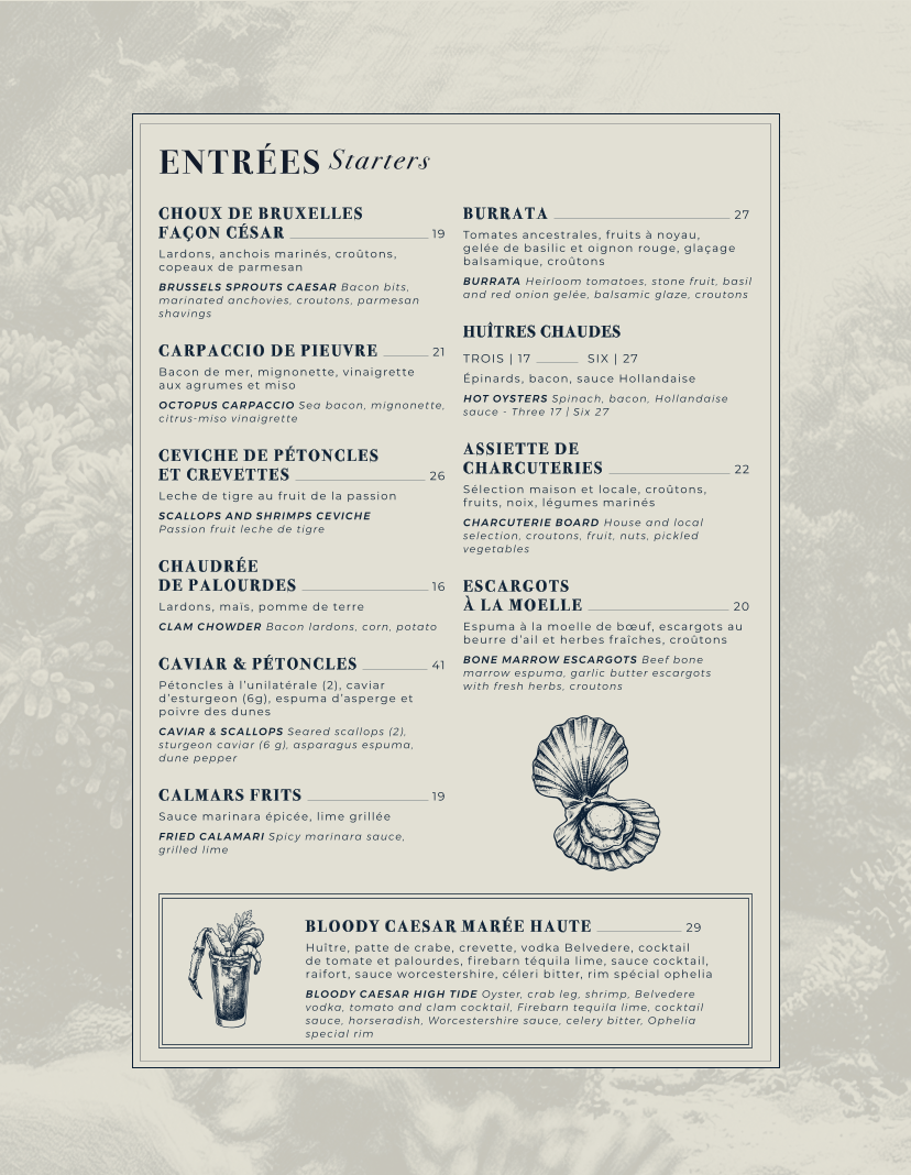 Menu - Restaurant OpheliaPhoto Menu3